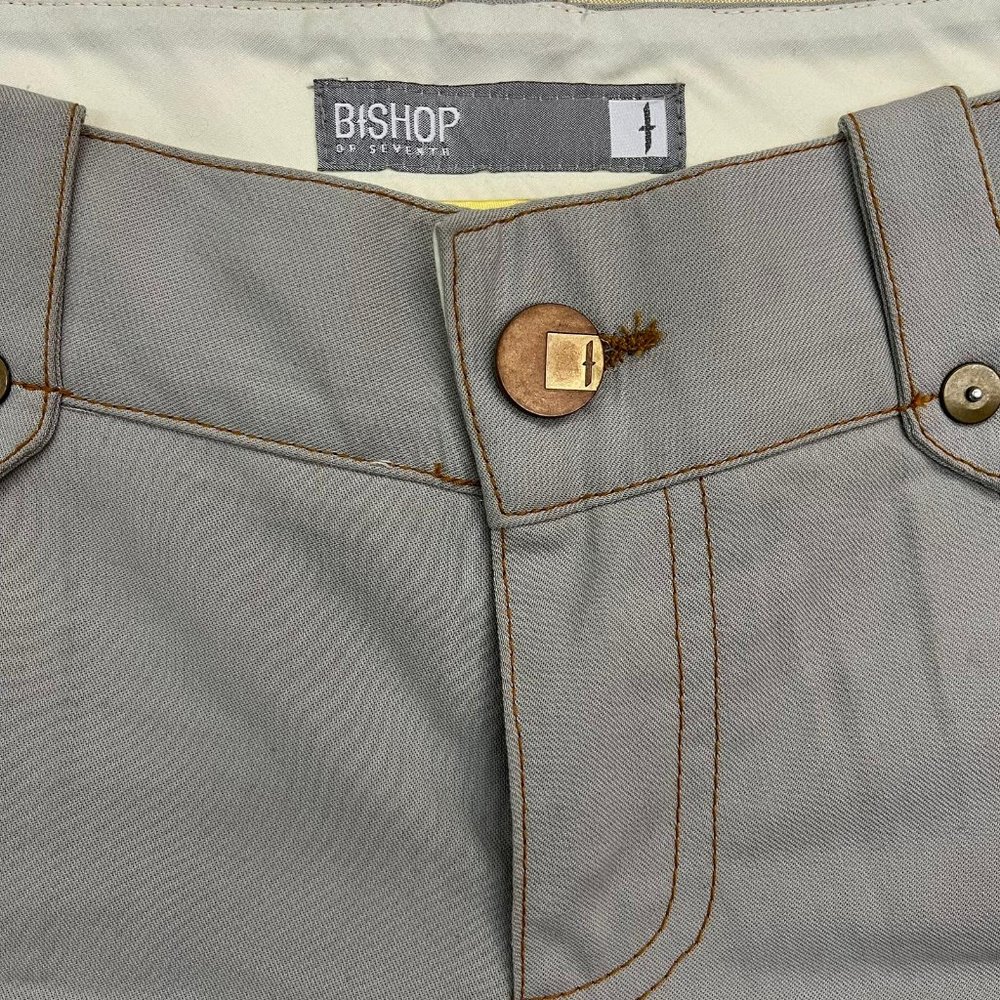 NWOT Bishop of Seventh Flat Front Walking Shorts Light Grey Size 27 - Picture 4 of 7